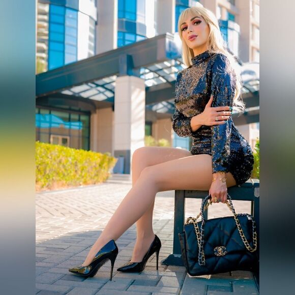 SEQUINED MINI DRESS   - Picture 1 of 3